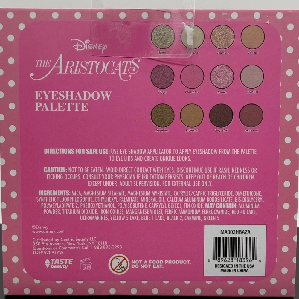 Disney Aristocats Eyeshadow Palette - Pink and White